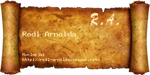 Redl Arnolda névjegykártya